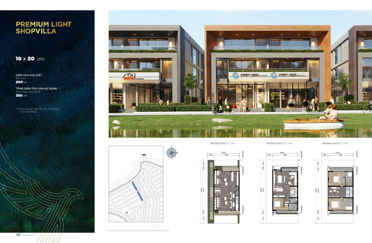 Mẫu thiết kế Shop villa Đảo Phượng Hoàng tại Aqua City Đồng Nai – Mẫu 2