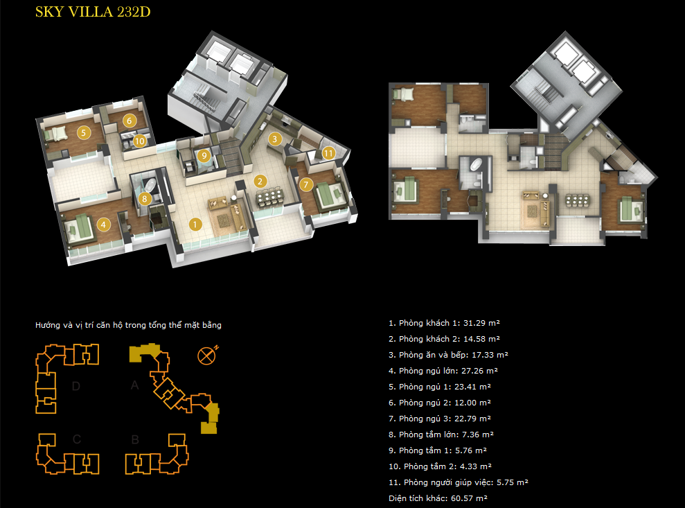Thiết kế layout Imperia An Phú Sky Villas diện tích 232m2 loại 4