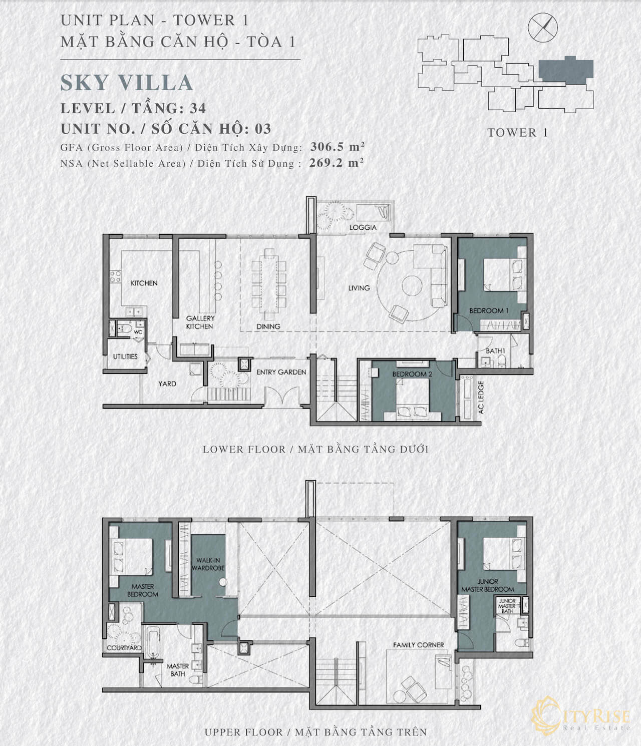 Thiết kế Căn hộ Sky Villas dự án Vista Verde