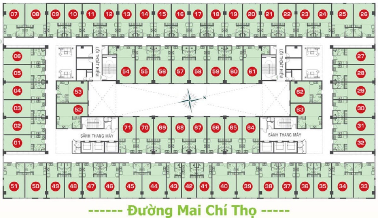 Mặt bằng căn hộ Office-tel tại dự án Lexington Quận 2