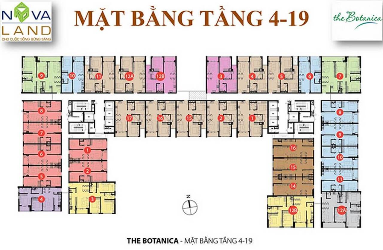 Mặt bằng căn hộ The Botanica