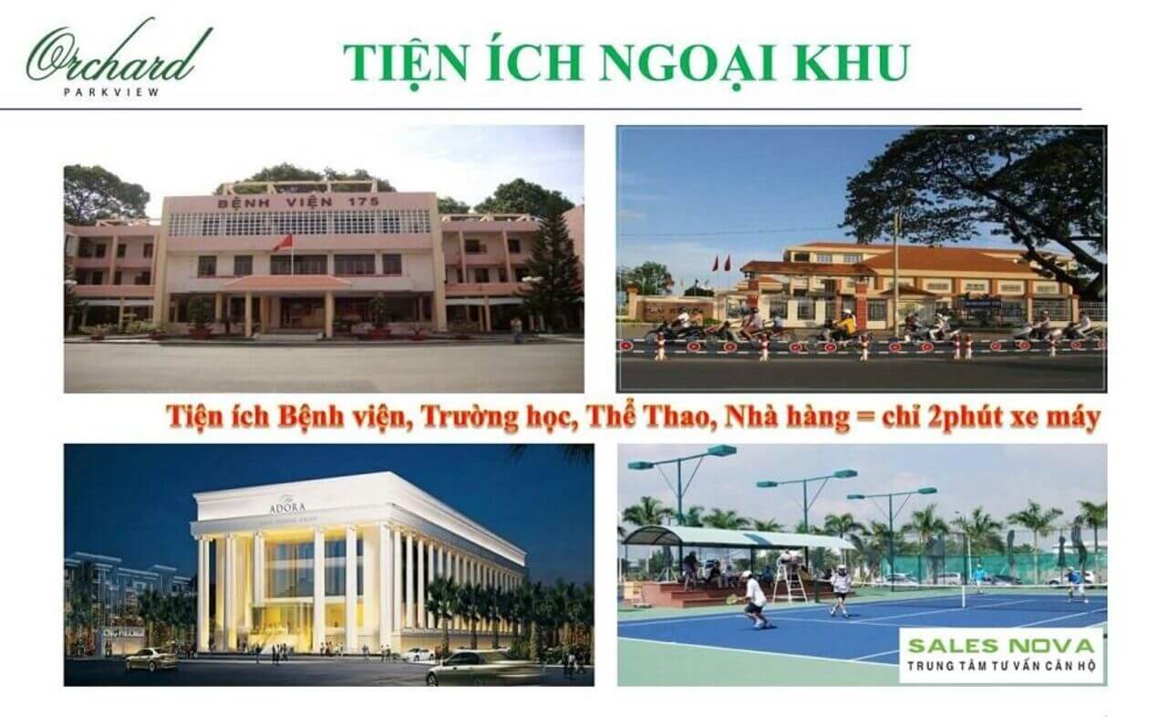 Căn hộ Orchard Parkview iếp cận tiện ích ngoại khu đa dạng